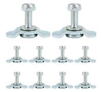 QWORK® Screw Fitting for Lashing Rail Airline Rail M8 x 20 500daN End Fitting Suitable for 20 mm Hole Diameter Pack of 10
