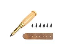 QWORK® Screw Hole Punch , 6 Tips Sizes 1.5mm , 2mm , 2.5mm , 3mm , 3.5mm , 4mm , Adjustable Screw Hole Punch Bookbinding Tool , for Sewing DIY Leathercrafts