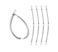 QWORK Set of 5, 200 PSI Safety Whip Check Cable, Galvanized Steel Fittings for 1/2''-1-1/4'' Diameter Hoses