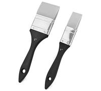 QWORK Silicone Color Shaper Brush, 2 Pcs (1 inch,2 inch) Solid Flat Flexible Acrylic and Water Based Painting Tool for Move and Remove Acrylic Paints