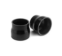 QWORK Silicone Reducer Hose, 2 Pack 3" to 3.5" (76-89mm) ID Straight Reducer Hose Coupler, 3" (76mm) Length, 5.4mm, Thickness, 4-Ply Reinforced, for Intercooler, Intake Piping, Black