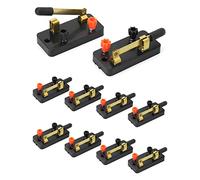QWORK Single Pole Single Throw Electrical Switch, 10Pcs Single Pole Knife Switch for Making and Breaking a Single Electrical Connection Circuit