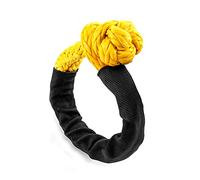 QWORK® Soft Shackle Synthetic Rope, 1/2 Inch x 20 Inch, 42,000lbs Breaking Strength Shackle Recovery Rope with Sleeve for Road Towing Sailing ATV Truck, 1 Pack