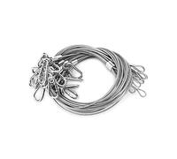 QWORK Stage Lighting Safety Cable, 44lb Load Capacity, 20-Piece 3 mm x 27.5 in Steel Safety Security Cable Wire Flexible Safety Rope for Stage Lighting Parties or DJ Lighting