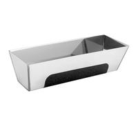 QWORK® Stainless Steel 30.5 cm Rectangular Spatula Box, Robust, with Non-Slip Pad