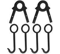 QWORK Steel Shooting Target Stand Kit, Fits 1" Pipes, with 2 Brackets & 4 Hanging Hooks