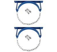 QWORK Steel Wall-Mounted Bracket for Cylinder, 2 Pack Durable Gas Cylinder Bracket with Screws and Safety Chain Supported
