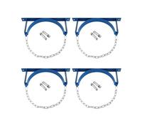 QWORK Steel Wall-Mounted Bracket for Cylinder, 4 Pack Gas Cylinder Bracket with Screws and Safety Chain Supported