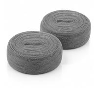 QWORK® Steel Wool Roll 2 Pack (3m per Roll) - 000# Coarse Wire Wool Gap Blocker & Crevice Filler for Weep Holes, Pipe Vents & Wall Cracks - Flexible Mesh Barrier with Safety Gloves, 6m Total