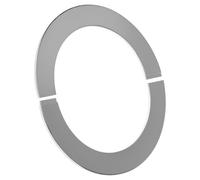 QWORK® Stove Pipe Rosette Split Stainless Steel Wall Rosette for Pipes and Taps, Inner Dimensions of 160 mm