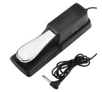 QWORK Sustain Pedal for Keyboard, 1/4'' Input Plug Piano Pedal with Polarity Switch, Universal Digital Pianos