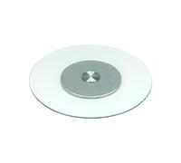 QWORK® Tempered Glass Lazy Susan Rotating Serving Plate, Swivel Turntable, 70 cm / 27"