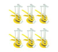 QWORK Tile Locator, Tile Leveling System, 6 Pack Wall Tile Height Regulator Locator, Adjustable Height 1-10cm, Labor Saving Arm, Heighter Leveler lift, for Building Walls Floor Doors and Cabinet