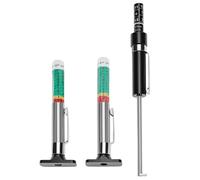 QWORK Tire Tread Depth Gauge 2-Pack + Brake Pad Thickness Gauge Set, Color-Coded 1/32 Inch Tire Tread Gauge (0-1 in), Brake Pad Measuring Tool for Internal & External Pads, for Car Truck Motorcycle