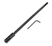 QWORK Tools Hole Saw Extension Chuck - 12-Inch x 1/2-Inch Hex Shank Reducing Locking Impact Extension, M2 Hardened Carbon Steel, for Confined Area Access