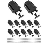 QWORK® Touch Release Catch Latch, Push to Open Catch Lock with Automatic pop-up Function Cabinet Lock, Push Latch for Cupboard, Drawer, 12 Pack