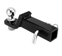 QWORK® Towing Hitch for US Vehicles Lowered 50 mm - 2800 kg Load Capacity - 50 mm Ball Mount - 16 mm Pin and Clip