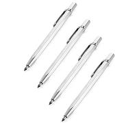 QWORK® Tungsten Carbide Scriber, Glass Scribe Tool Engraving Pen with Retractable Tungsten Carbide Tip for Glass, Ceramics and Hardened Steel, 4 Pack