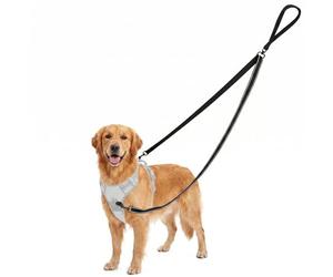 QWORK® Two Point Control Dog Leash, 4 Ft Anti Pull Dog Lead, for Medium Large Dogs (Black)