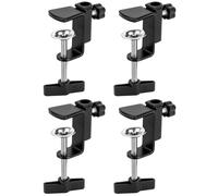 QWORK Universal Desk C-Clamp with 1/2" Thread Hole, 4 Pack Adjustable Metal Mounting Table Clamp, Desk Light Clamp Mount Holder for Swing Arm Magnifying Desk Lamp Microphone Camera