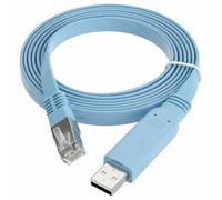 QWORK® USB Console Cable, 1.8M USB to RJ45 Cable, Compatible with Cisco Routers Switches, Windows, Mac, Linux