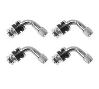 QWORK® Valve Extension, Tire Valve Stems, 90 Degree Angled Tyre Extension, for 11.5mm Diameter Wheel Hubs, Copper, 4 Pcs
