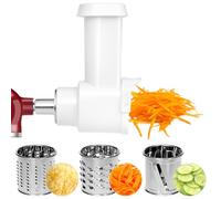 QWORK Vegetable Cutter Set, Stainless Steel Slicer Shredder Attachment, Julienne Cutter, Compatible with KitchenAid Food Processor