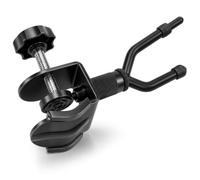 QWORK Violin Hanger with Bow Holder - Heavy Duty Metal Violin & Viola Holder with Non-slip Rubber Padding, Fits Violins and Violas, Work with Mic Stands and Desktops