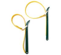 QWORK Webbing Wrench 15" and 12" Adjustable Multipurpose Oil Filter Strap Opener Wrench with 900mm Capacity Adjustable Strap 2 Pack