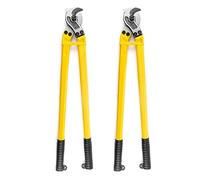 QWORK Wire Cutters, 61 cm, Hardened Stainless Steel, Cable Cutters, for Steel Rope, 2 Pieces