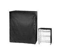 QWORK Wire Rack Cover - 60"x24"x72", Oxford Cloth, Keeps Rack Clean, Home, Office, Storage, Garage, Black