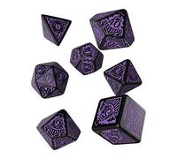 Qworkshop Call Of Cthulhu Horror on the Orient Express RPG Ornamented Dice Set 7 Polyhedral Pieces, SCTO51