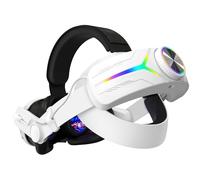 QWOS RGB Comfort Battery Head Strap 8000mAh Compatible with Meta Quest 3 Accessories, Battery Pack Elite Strap Replacement for Enhanced Support and Extend Playtime in VR