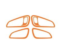 QWPDFHE Car Door Handle Frame Panel Trim Sticker Compatible for SE ST Ecoboost 2012 2013 2014 LHD RHD Top Suede Interior Accessories(Orange LHD RHD)