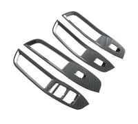 QWPDFHE Car Interior Decorative Stickers Compatible for ZS 2024 Glass Switch Panel Car Window Lift Button Frame Auto Accessories([Right Hand Drive] 4-Piece Set)