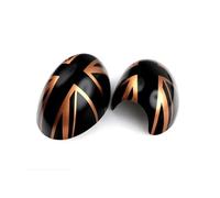 QWPDFHE Car Rear View Mirror Covers Compatible for Mini R55 R56 R57 R58 R59 R61 Paceman R60 Countryman 2PCS Automatic/Manual Folding(Gold Jack,Manual Folding)