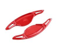 QWPDFHE Car Steering Wheel Paddle Shifter Cover Stickers Compatible for Infini Q50 QX60 Q60 QX50 ABS Interior Accessories(Red Carbon Fiber,FOR INFINITI_FOR PATHFINDER 22-23)