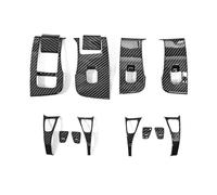 QWPDFHE Car Window Lifter Switch Button Frame Decoration Cover Sticker Compatible for Model 3 Y 2017-2022 Car Interior Accessories(14pcs 2021-2022)