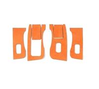 QWPDFHE Car Window Lifter Switch Control Panel Button Decor Sticker Compatible for Model 3 Model Y 2019-2023 Interior LHD Accessories(Orange)