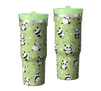 qwpmvhsak 30oz Panda Tumbler with Handle