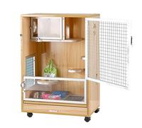 Rat Cage Chinchilla Cage, Anti-Chewing Ferret Cage with Front Doors/Food Bowl/Water Bottle/Slide Out Trays/Swivel Casters for Chinchilla, Rat, Hedgehogs, Squirrel(60 * 40 * 80cm)