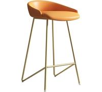 QWPYDXN 30" Counter Height Barstool Faux Leather Cushion Kitchen Stools with Sturdy Metal Legs and Footrest Kitchen Island Chairs