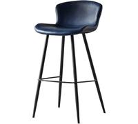 QWPYDXN 30" Counter Height Barstool Saddle Leather Seat Cushion Kitchen Stools with High Feet and Backrest Kitchen Island Chairs