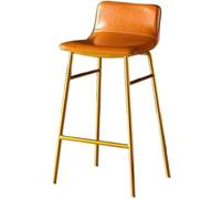 QWPYDXN Comfy Bar Stools with Backs Kitchen Stools for Counter Kitchen Island Chairs with Metal High Feet Front Desk Bar High Chair