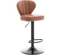 QWPYDXN Lifting and Rotating Bar Stools PU Leather Cushion Kitchen Stools for Counter Light Luxury Backrest High Stool Bar Chairs