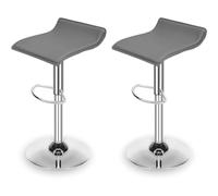 QWPYDXN Lifting Bar Stools Set of 2 Soft PU Leather Counter Kitchen Stools Modern Dining Chairs with Low Back Adjustable Chrome Swivel Stool