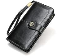 QWPYDXN New Classic Ladies Wallet Long Zipper Coin Pocket Large Capacity Elegant Vintage Thin Design Wallets Retro Fashion Coin Purses Card Holder