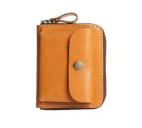 QWPYDXN New Handmade Wallet Inside and Outside Mini Coin Purses Vintage Men Card Holder Leather Money Clip Zipper Coin Purse Card Holder