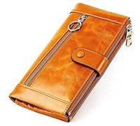 QWPYDXN New Ladies Wallet Card Slots Holder Durable Large Capacity Leather Coin Pouch Color Purse Clutch Girls Birthday Gift Card Holder