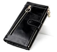 QWPYDXN New Ladies Wallet Card Slots Holder Durable Large Capacity Leather Coin Pouch Color Purse Clutch Girls Birthday Gift Card Holder